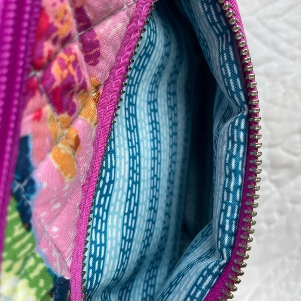 VERA BRADLEY Superbloom Iconic RFID Little Crossbody Purse Bag Pink Floral Quilt